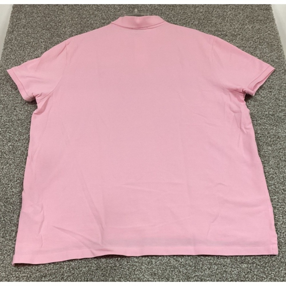 Polo Ralph Lauren Short Sleeve Polo Shirt Men's XXL Classic Fit Pink Grey Pony - Picture 4 of 7
